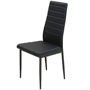 Pětidílný jídelní set stolu a židlí černý - obrázek 3