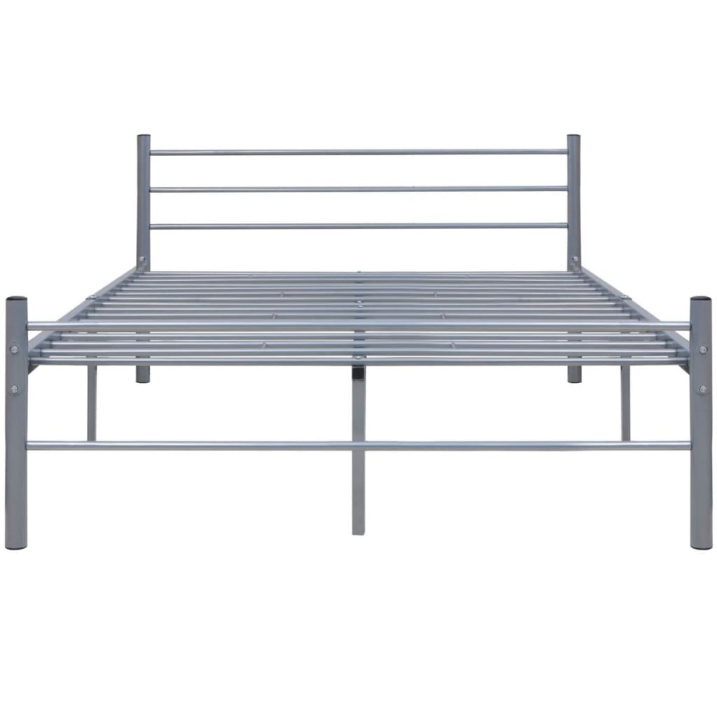 

vidaXL Bedframe metaal grijs 140x200 cm