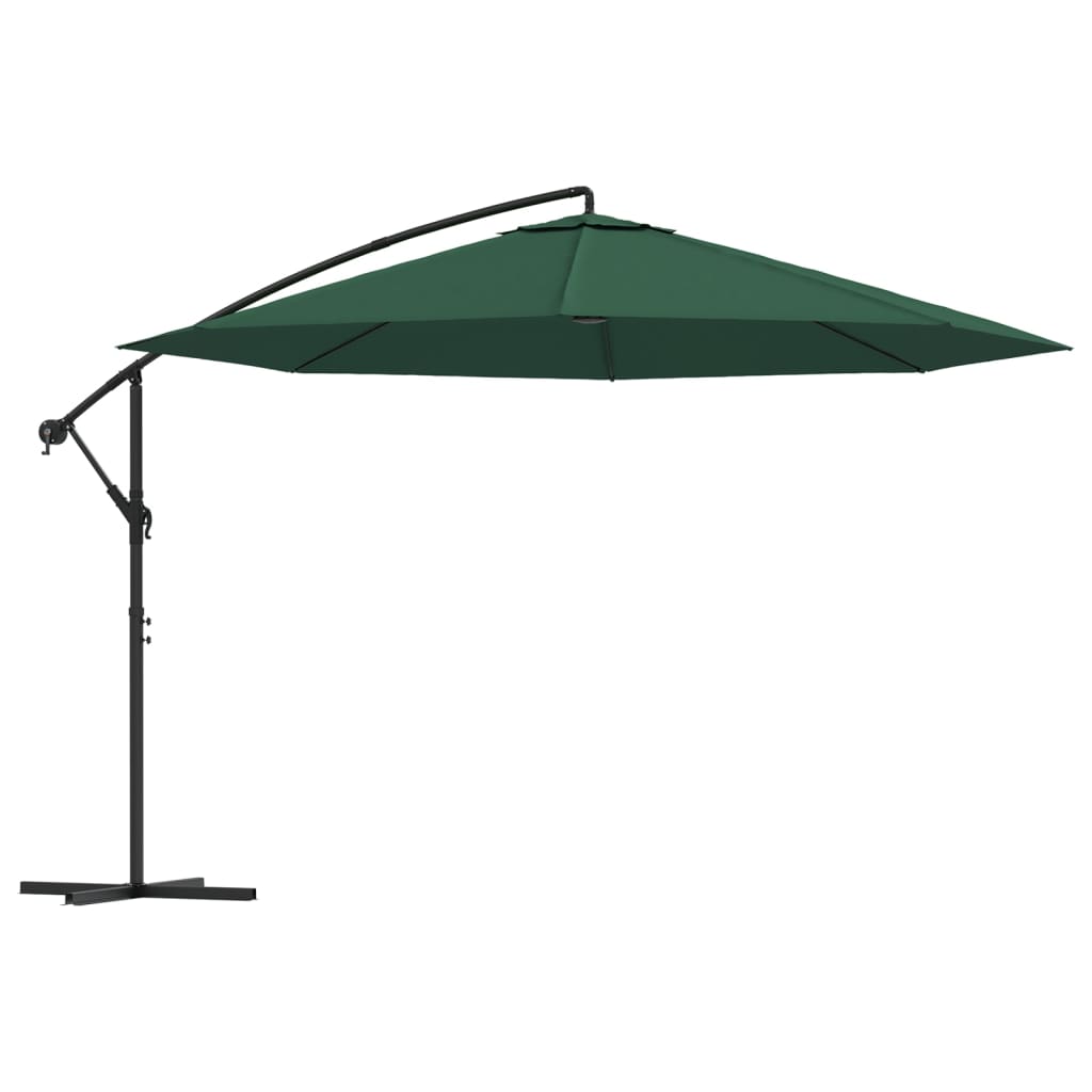 Umbrelă de soare suspendată 3,5 m, Verde