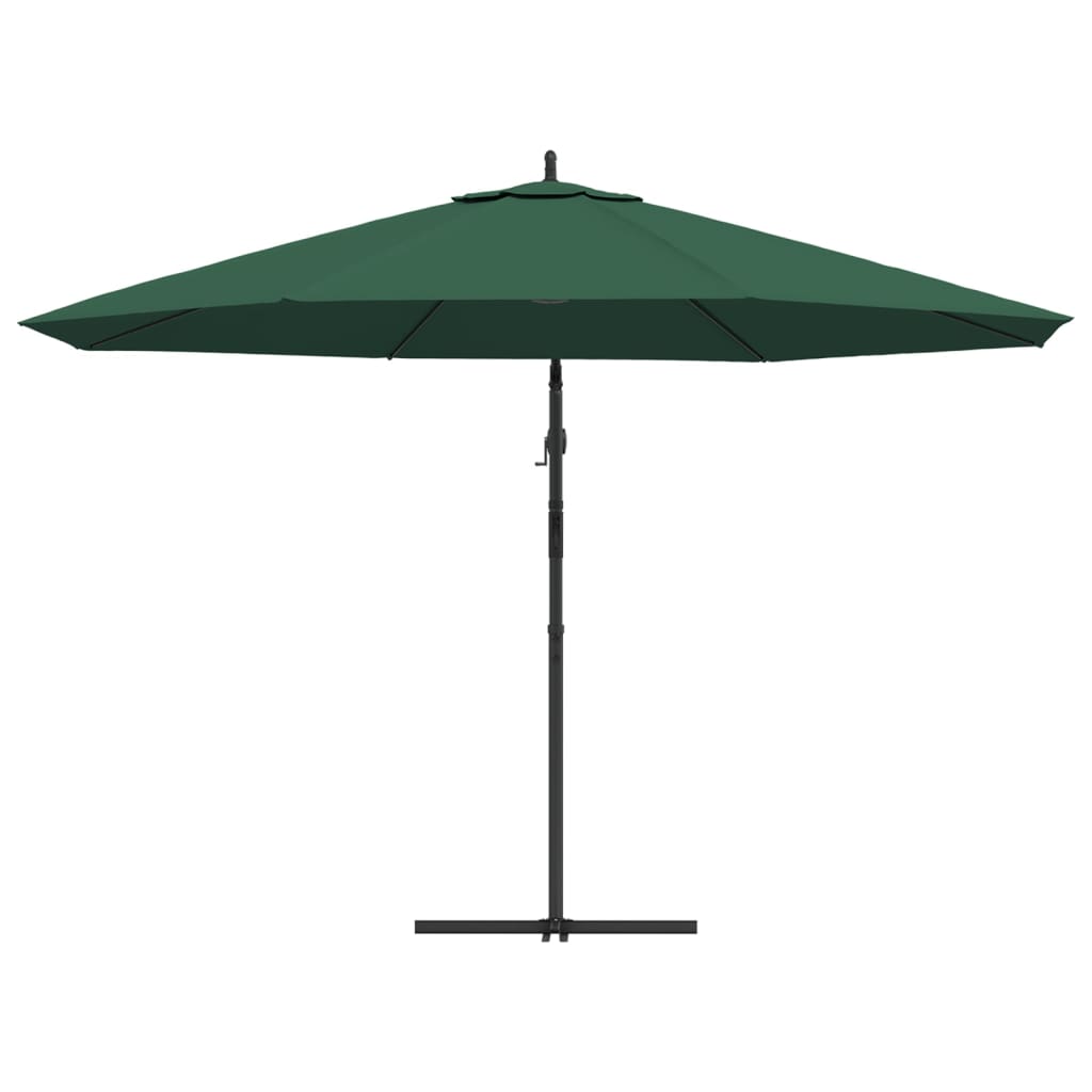 Zöld tartókarral ellátott napernyő 3,5 m 