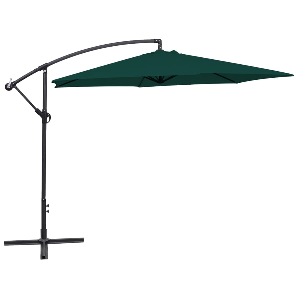 Umbrelă de soare suspendată, 3 m, Verde