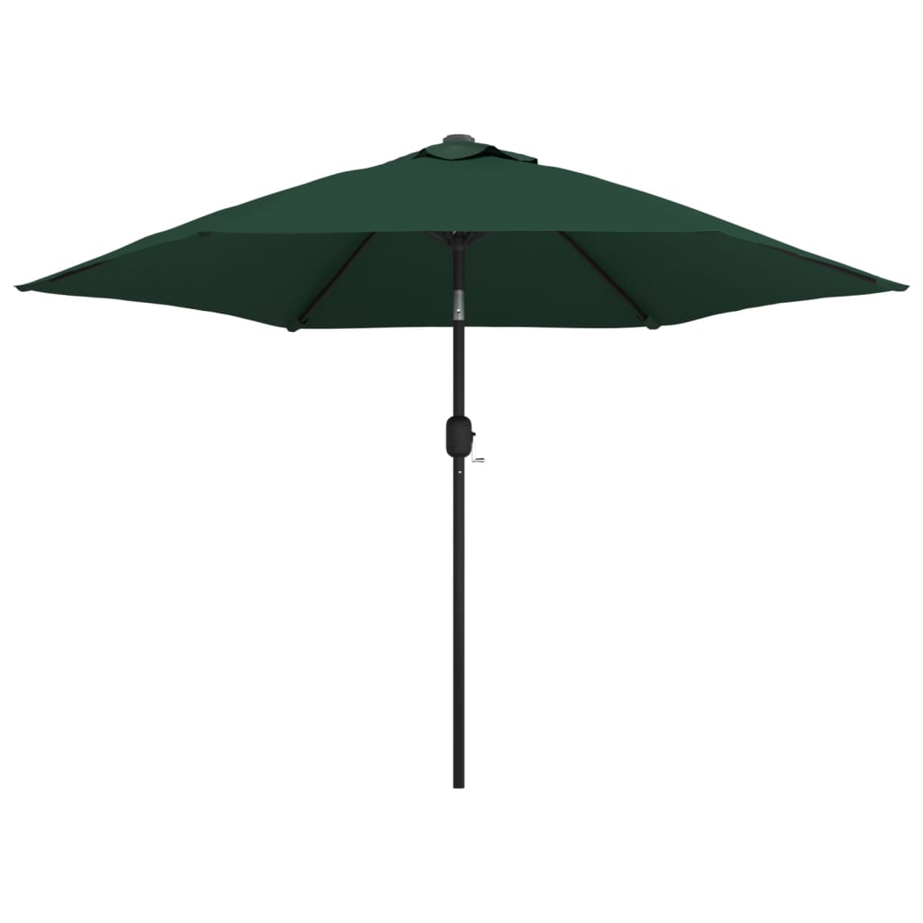 Umbrelă de exterior cu LED-uri 3 m, Verde