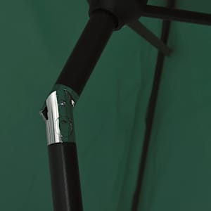 Boční zahradní slunečník s LED 3 m zelený - obrázek 8