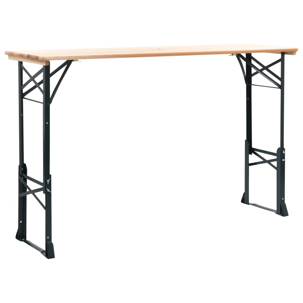 vidaXL Τραπέζι Μπύρας Πτυσσόμενο 179 x 50 x 75/105 εκ. από Ξύλο Πεύκου