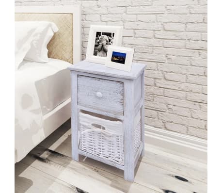 Vidaxl Shabby Chic Bedside Cabinets 2 Pcs Wood White Ie Vidaxl Shabby Chic Bedside Cabinets 2 Pcs Wood White 1 7