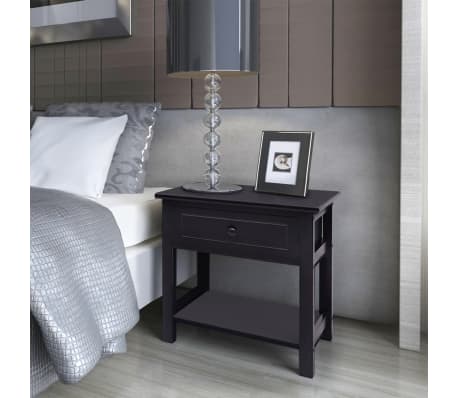 Vidaxl Bedside Cabinets 2 Pcs Wood Black Vidaxl Com Au