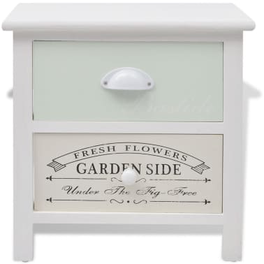 vidaXL Mesa de cabeceira estilo shabby chic, madeira[3/7]