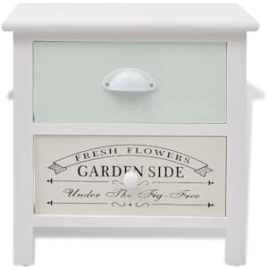 vidaXL フレンチ ベッドサイドキャビネット 木製