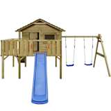 vidaXL Spielturm mit Leiter Rutsche Schaukeln 480 x 440 x 294 cm Holz