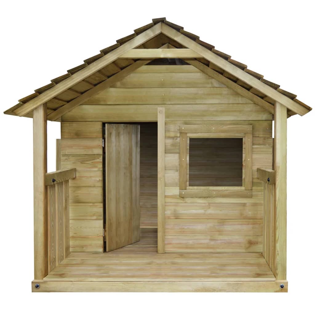 VidaXL - vidaXL Speelhuis met 3 ramen 204x204x184 cm hout