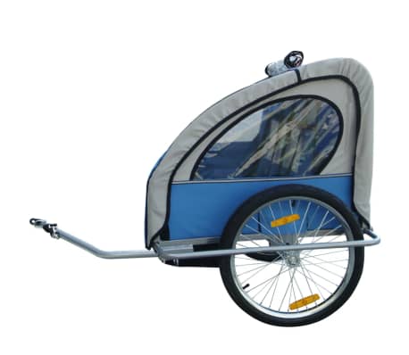 vidaXL Kids' Bicycle Trailer Blue 36 kg