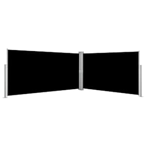 vidaXL lahtit&otilde;mmatav k&uuml;ljesein, must 160 x 600 cm