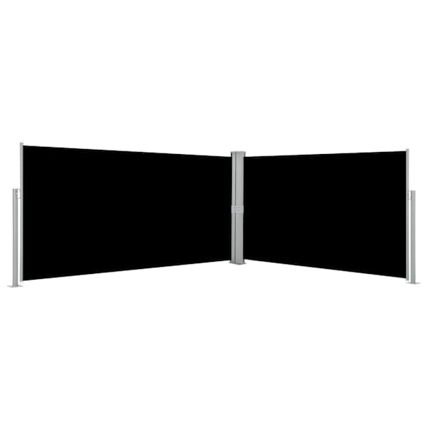 vidaXL lahtit&otilde;mmatav k&uuml;ljesein, must 160 x 600 cm