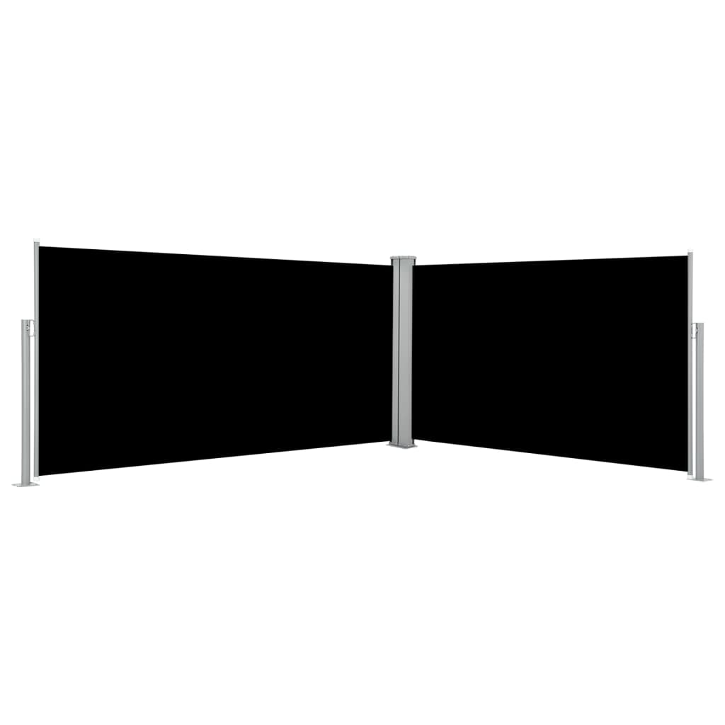 vidaXL Seitenmarkise Ausziehbar Schwarz 160×600 cm