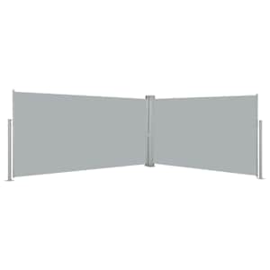 Zatahovací postranní markýza/zástěna 160 x 600 cm šedá - obrázek 1