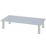 vidaXL Monitor Riser/TV Stand 80x35x17 cm Glass White
