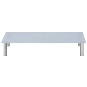 vidaXL Support TV 100 x 35 x 17 cm verre blanc