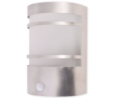 vidaXL Outdoor Semi-Cylindrical Wall Sconce Grey Aluminium Garden Light Lamp