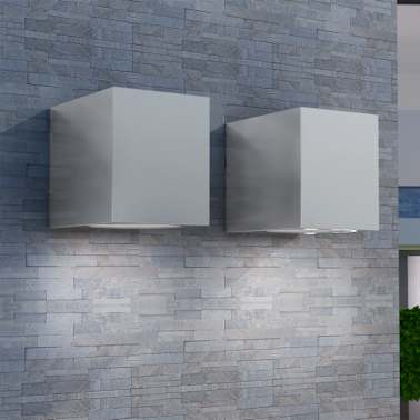 Vidaxl Cube Outdoor Wall Lights 2 Pcs Co Uk Vidaxl Cube Outdoor Wall Lights 2 Pcs 1 6