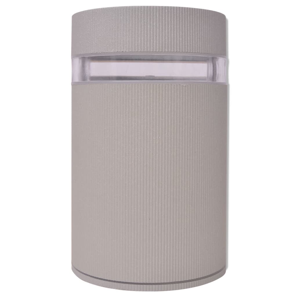 vidaXL Wandlamp voor buiten halfrond grijs aluminium afbeelding
