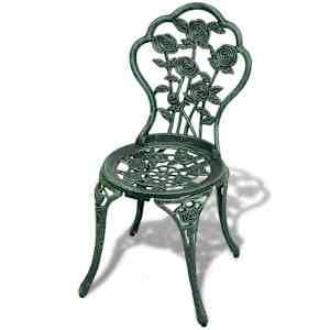 3dílný bistro set litý hliník zelený - obrázek 6