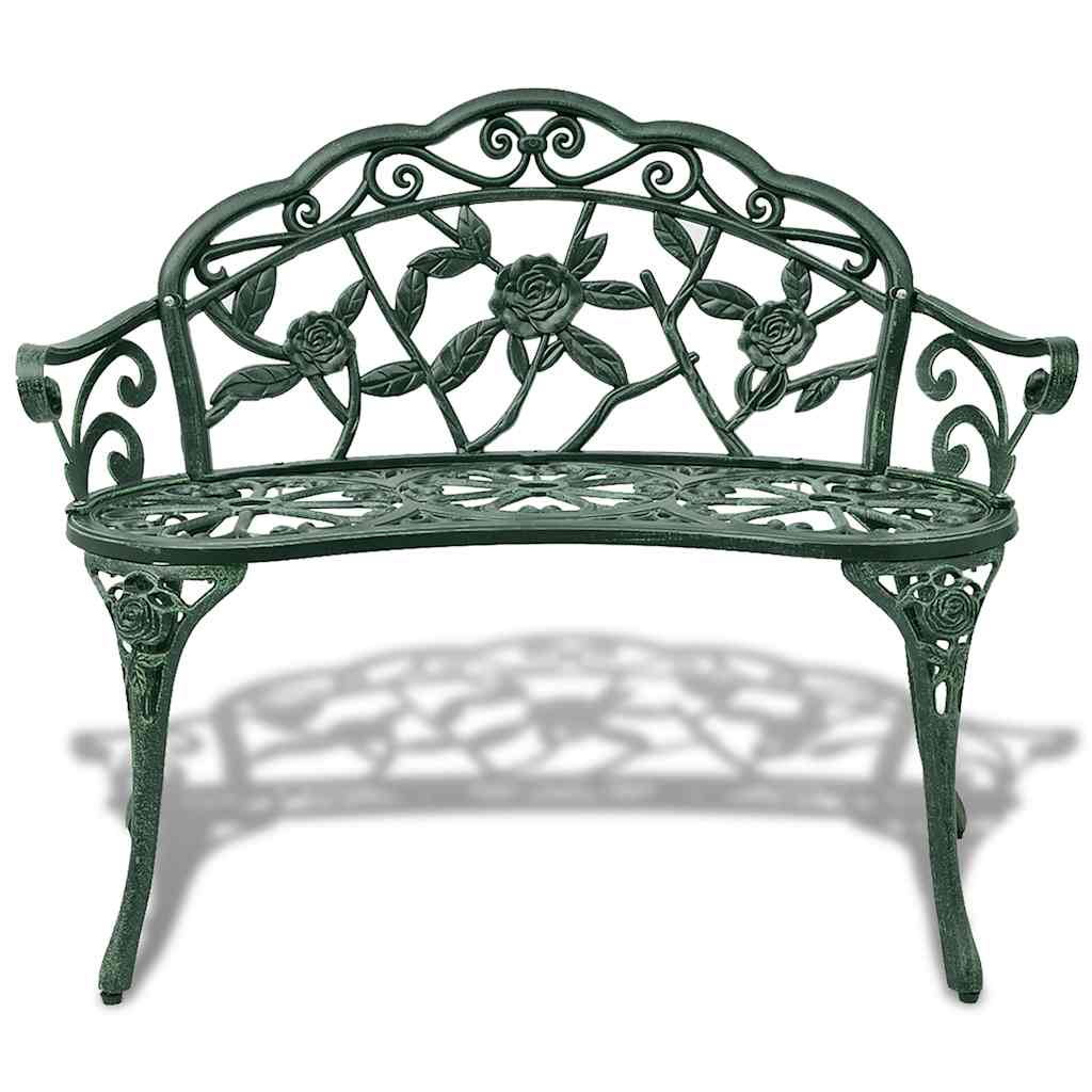 Banc De Jardin 100 Cm Aluminium Coulé Vert VidaXL 11 width=274