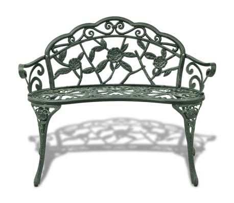 Vidaxl Garden Bench 39 4 Cast Aluminium Green Vidaxl Com