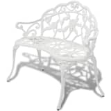 vidaXL Garden Bench 39.4“ Cast Aluminium White