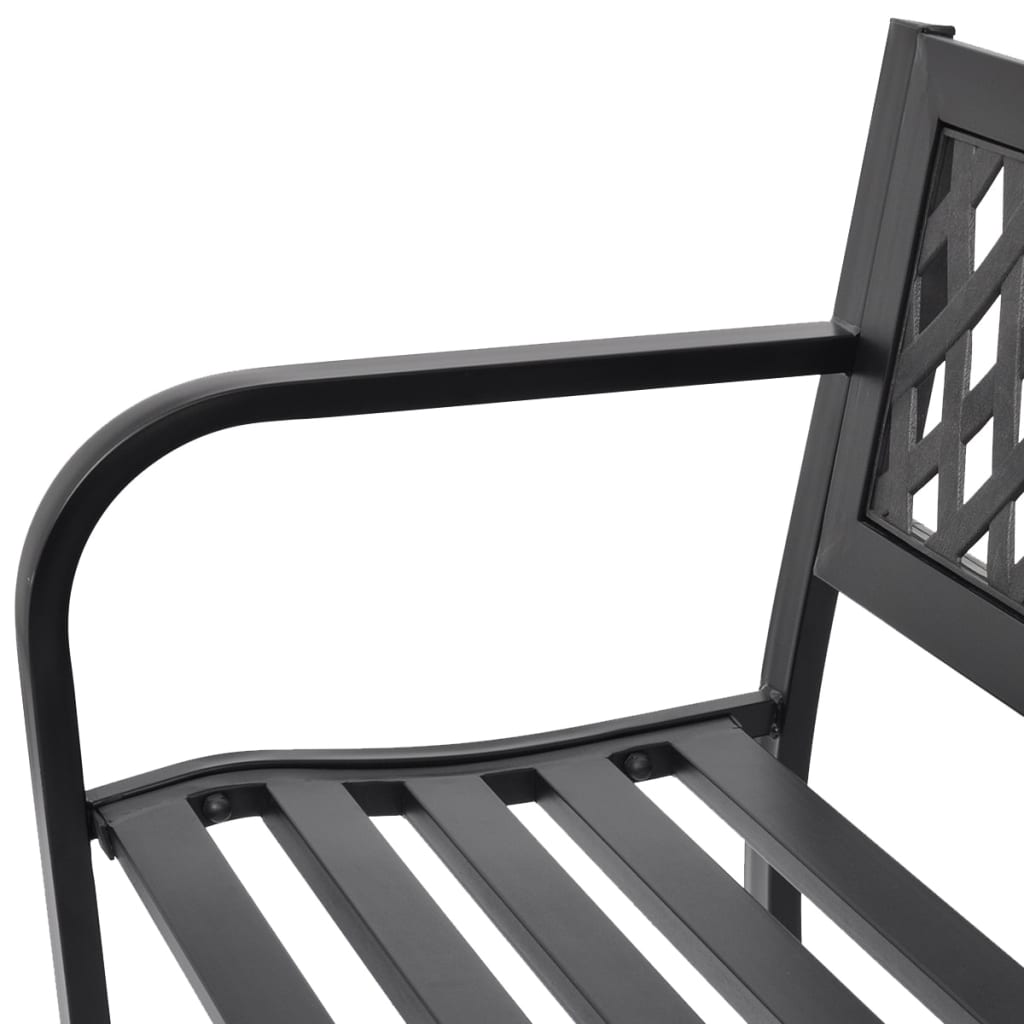 Thumbnail - vidaXL Gartenbank 118 cm Stahl Schwarz