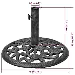 Stojan na slunečník litinový 12 kg 48 cm - obrázek 8