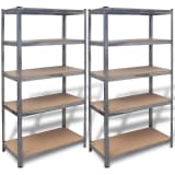 vidaXL Oppbevaringshylle 2 pk. 90x40x180 cm Stål (10x141988)
