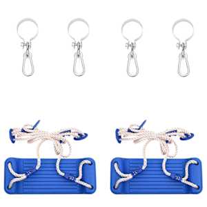 Sedež za gugalnico z vrvjo 2 kosa modra 38x16 cm PE