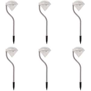 Solarne LED vrtne svetilke 6 kosov 9x7,8x29,5 cm