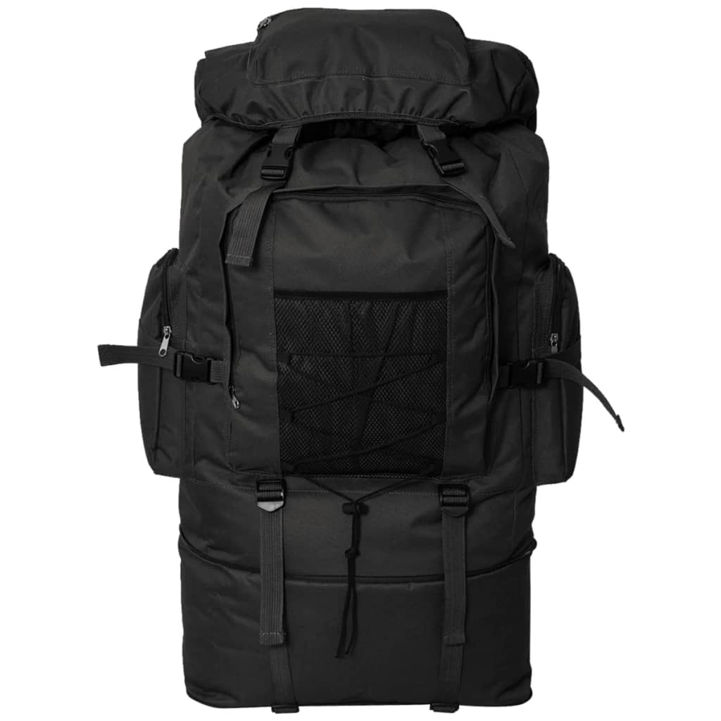 Vidaxl Rucsac In Stil Militar Xxl 100 L, Negru