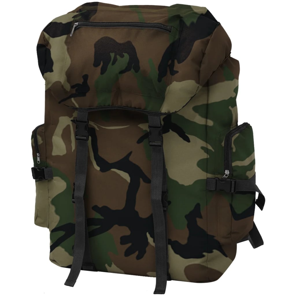 Katona stílusú hátizsák 65 L kamuflázs mintás 