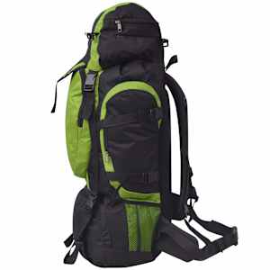 Outdoorový batoh XXL 75 l černý a zelený - obrázek 3