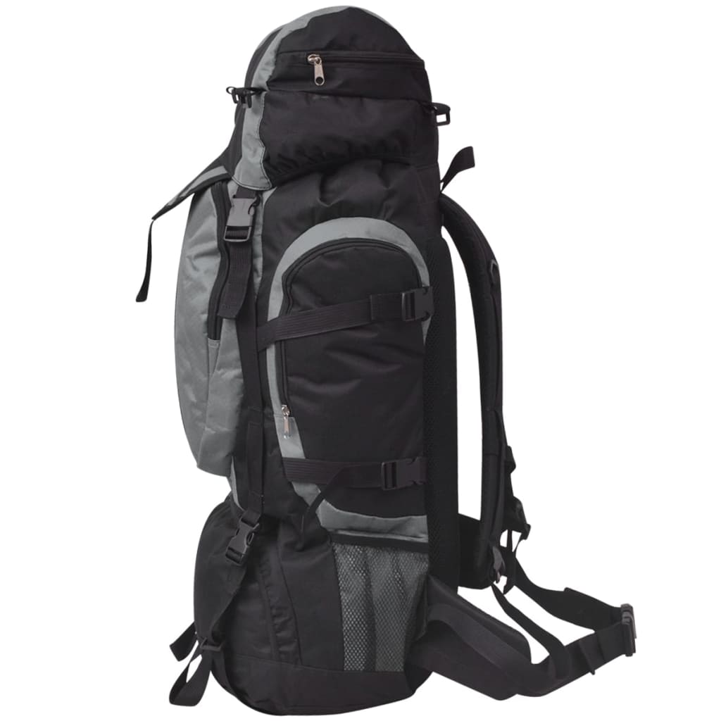 Thumbnail - vidaXL Wanderrucksack XXL 75 L Schwarz und Grau