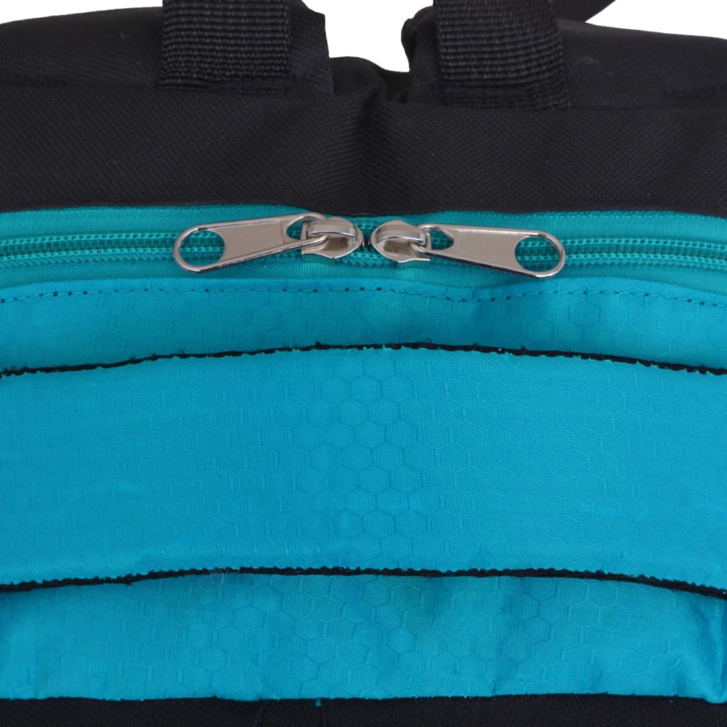 40 literes iskolai hátizsák fekete és kék 