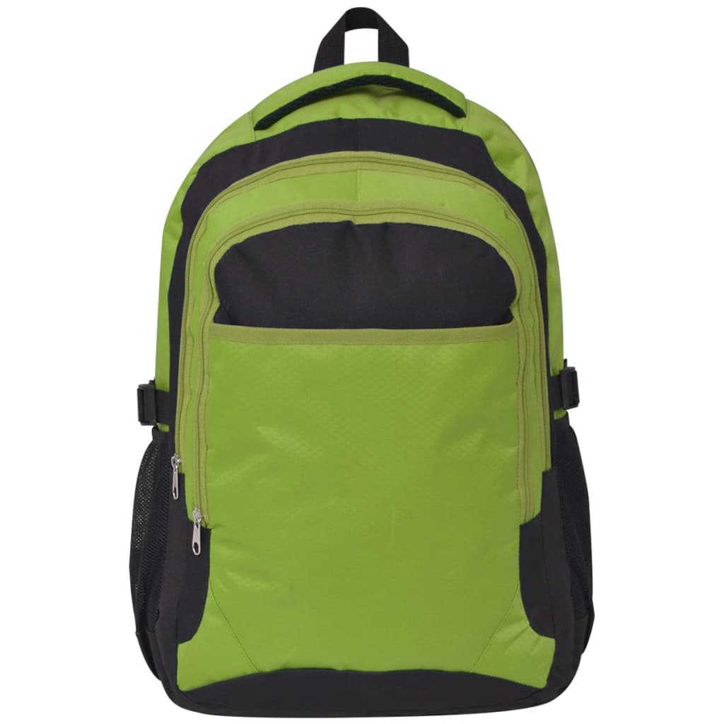 vidaXL School Backpack 40 L Black and Green