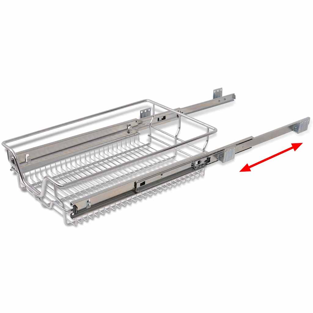 Panier En Treillis Métallique 2 Pcs 400 Mm Argenté VidaXL 17 width=274