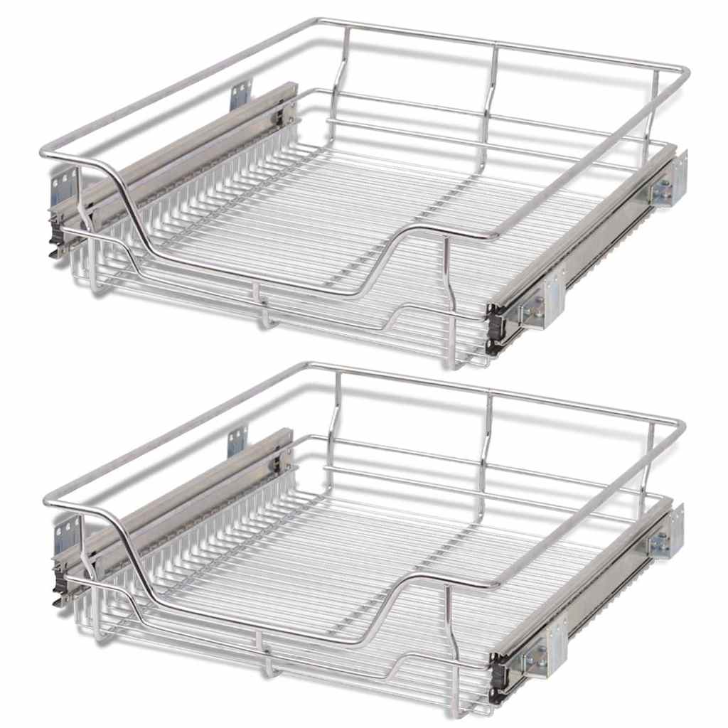 Pull-Out Wire Baskets 2 Pcs Silver 500 Mm VidaXL 13 width=274
