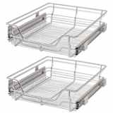 vidaXL Einbauschublade Korbauszug 2 Stück Silber 50 cm Breite