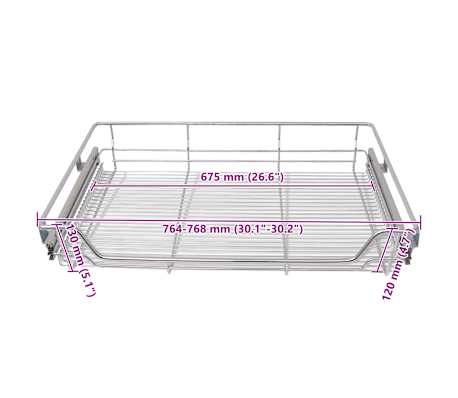 2 Cestelli Scorrevoli Per Cucina TIDYARD | In Acciaio Cromato | Per Mobili Larghezza 80 Cm - Foto 11