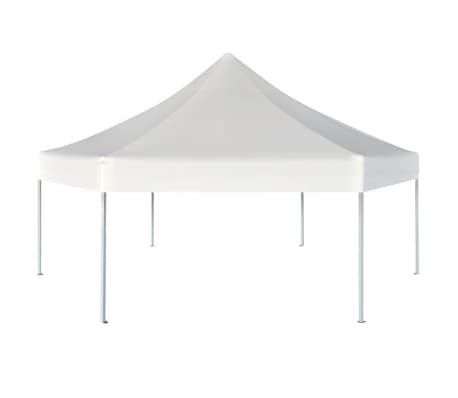 vidaXL Šesterokutni prigodni sklopivi šator krem bijeli 3,6 x 3,1 m