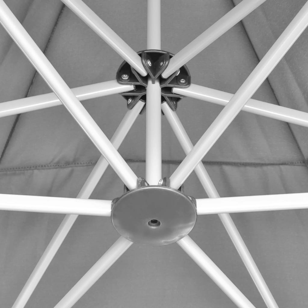 Szürke összecsukható hatszög alakú pop-up pavilon 3,6 x 3,1 m 