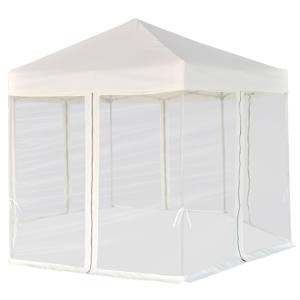 Šestiúhelníkový party stan s 6 stěnami krémově bílý 3,6 x 3,1 m - obrázek 2
