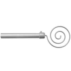 vidaXL Extendable Curtain Rod with Decorative Finials 2 pcs Silver