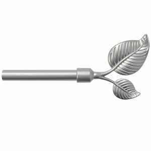 vidaXL Teleskopick&aacute; z&aacute;clonov&aacute; tyč dekorativn&iacute; koncovky 2 ks stř&iacute;brn&aacute;