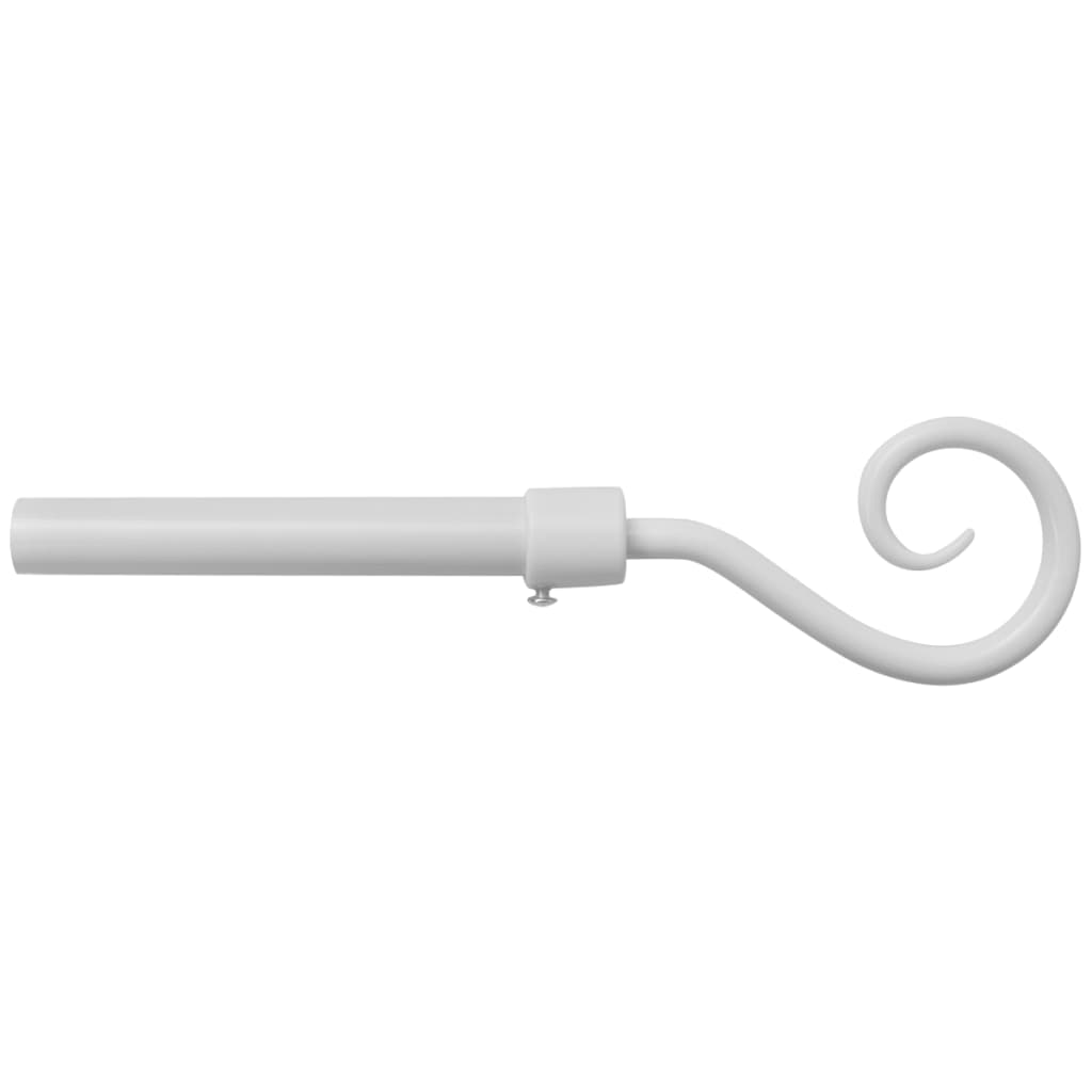 vidaXL Tringle à rideaux extensible avec embouts décoratifs 2 pcs Blanc