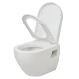 vidaXL Toaleta wisząca ceramiczna, biała